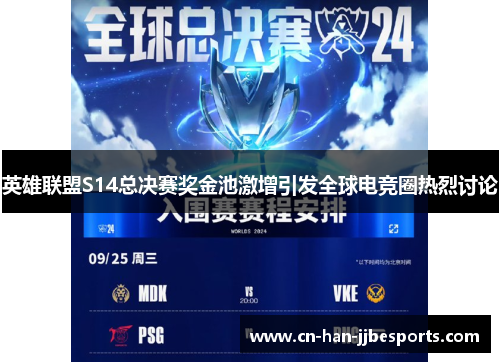 英雄联盟S14总决赛奖金池激增引发全球电竞圈热烈讨论